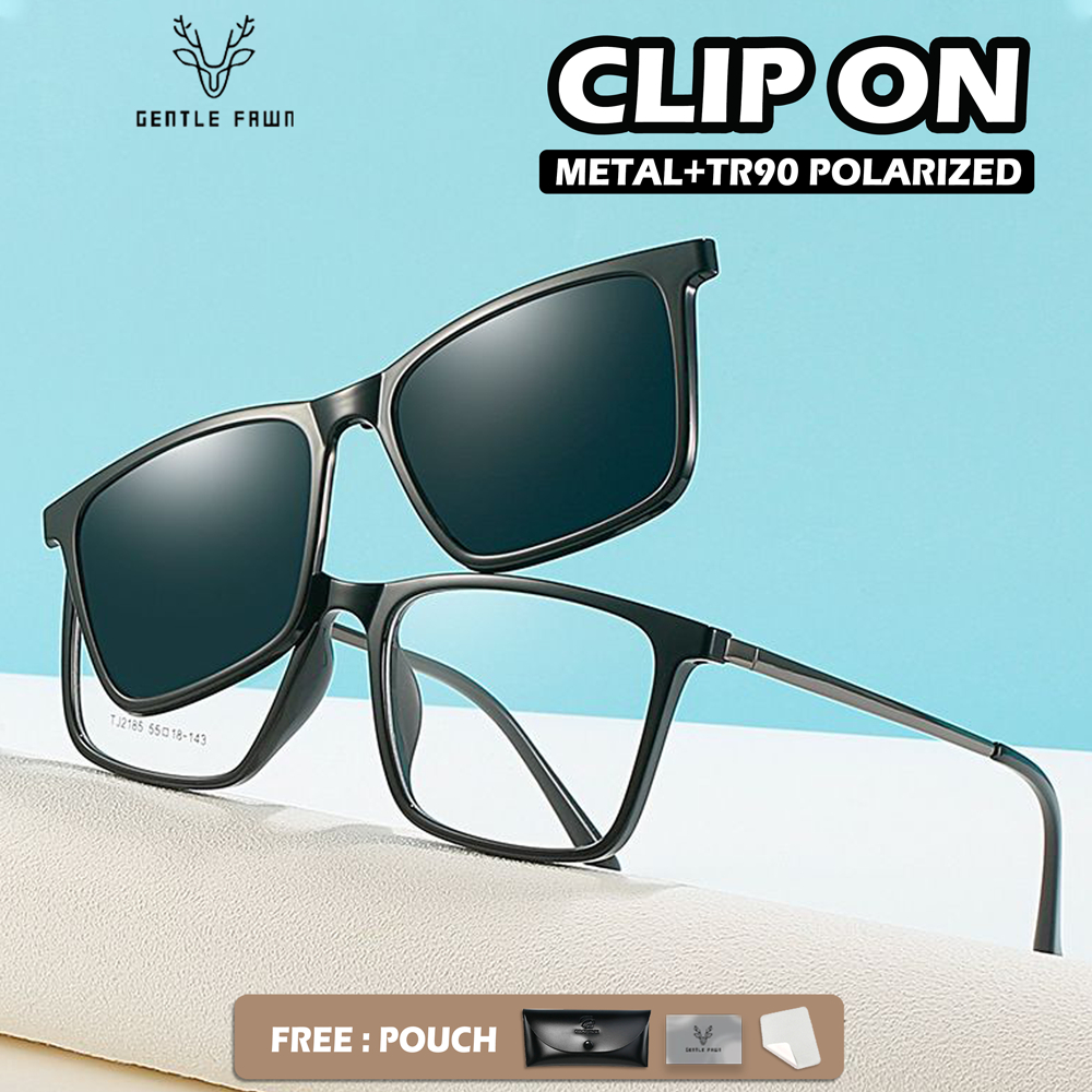 Jual Gentle Fawn Kacamata Clip On In Free Lensa Polarized Bisa Minus