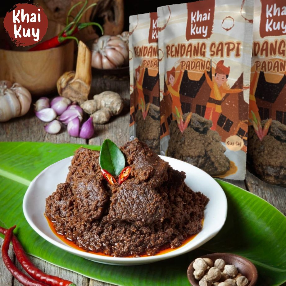 Jual Khaikuy Rendang Daging Sapi Asli Padang Kemasan Siap Saji Gr