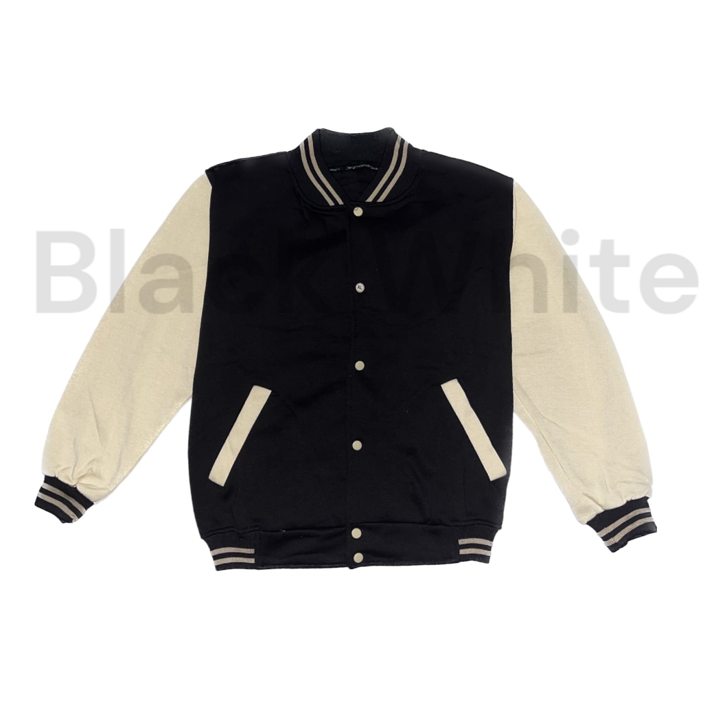 Jual Jaket Baseball Kancing Varsity Polos Pria Dan Wanita Fleece Tebal