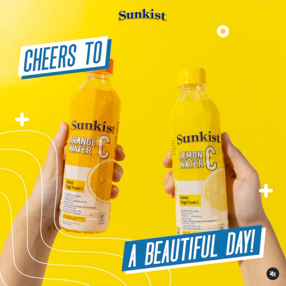 Jual Sunkist C Lemon Orange Water Minuman Isotonik Botol 330 ML