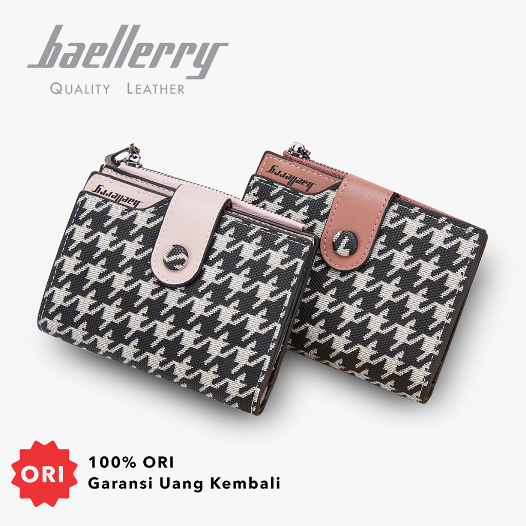 Jual BAELLERRY N5022 Dompet Wanita Lipat Pendek Bahan Kulit PU Leather