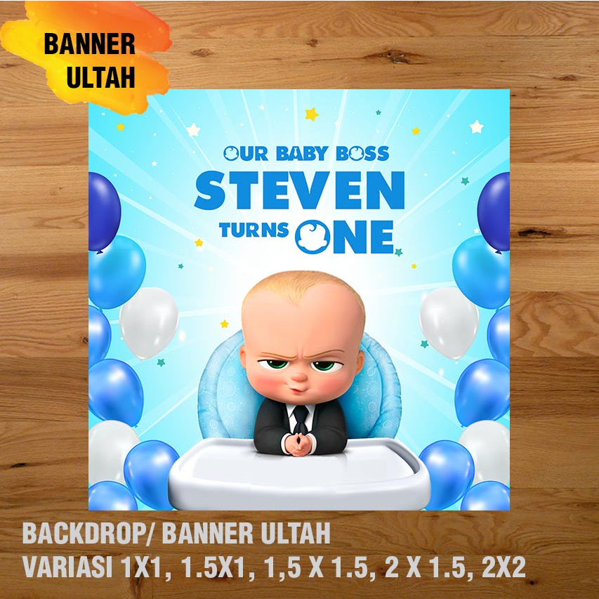 Jual Baby Boss Baru Banner Ultah Backdrop Ultah Spanduk Ulang Tahun