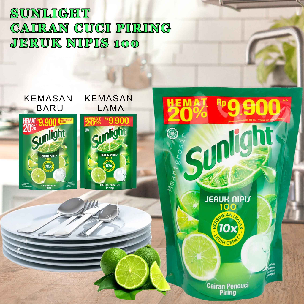 Jual Sunlight Cairan Pencuci Piring Jeruk Nipis 100 420 Ml