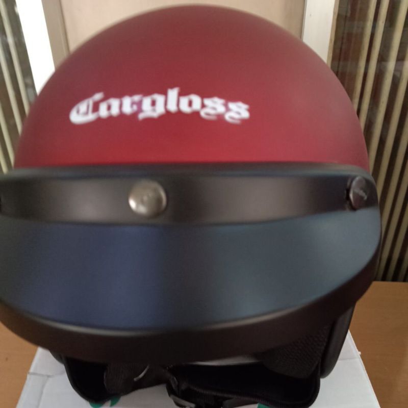 Jual Helm Cargloss Cfm Original Warna Merah Maroon Doff Shopee Indonesia