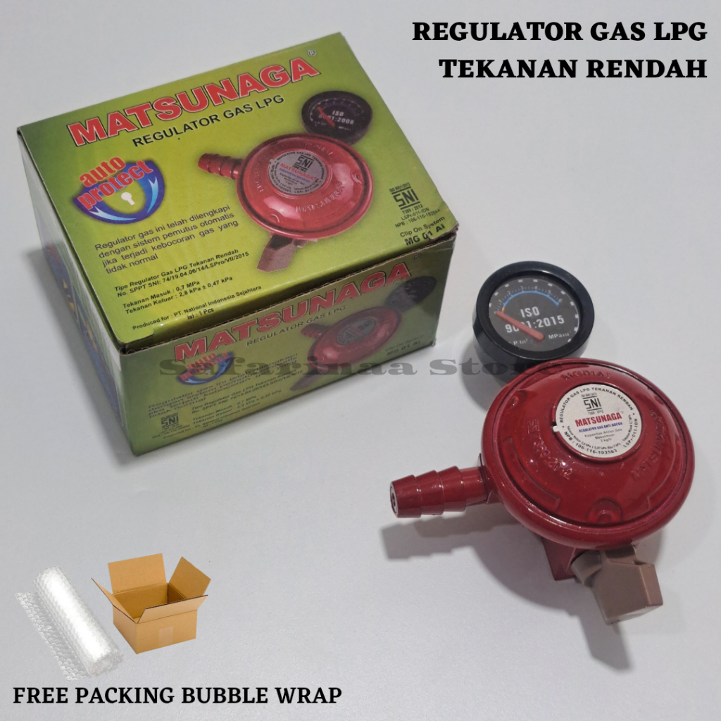 Jual Regulator Gas Lpg Tekanan Rendah Matsunaga Meter Free Bubble Warp