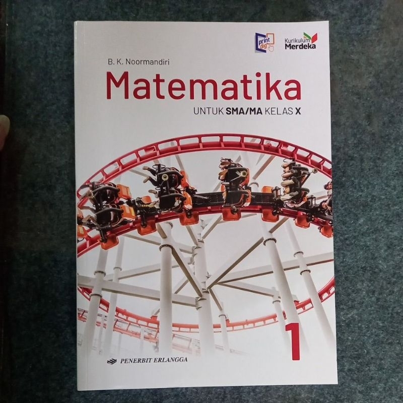 Jual Buku Matematika 1 Kelas 10 Sma Erlangga Kurikulum Merdeka B K