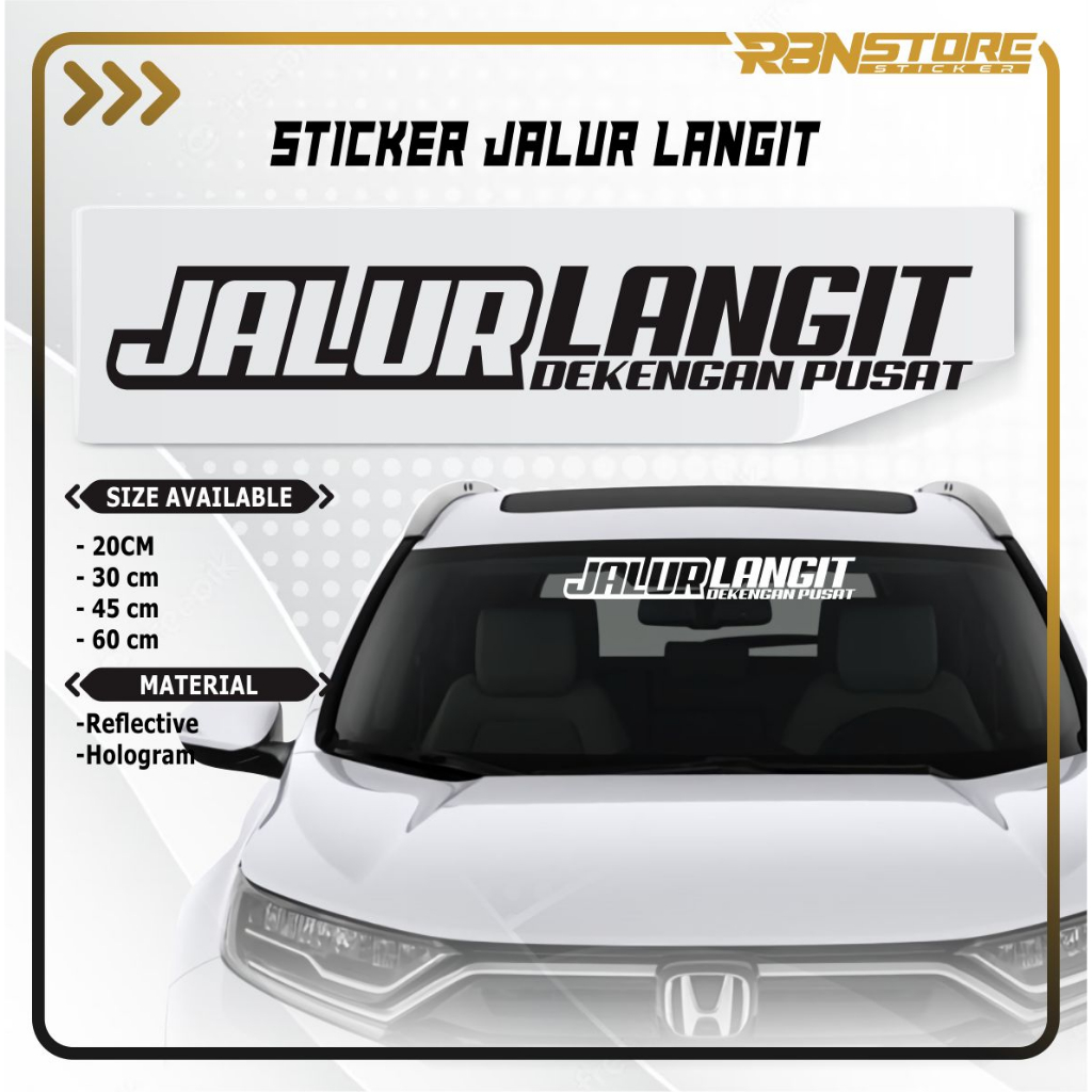 Jual Stiker Kaca Mobil Jalur Langit Dekengan Pusat Cutting Sticker