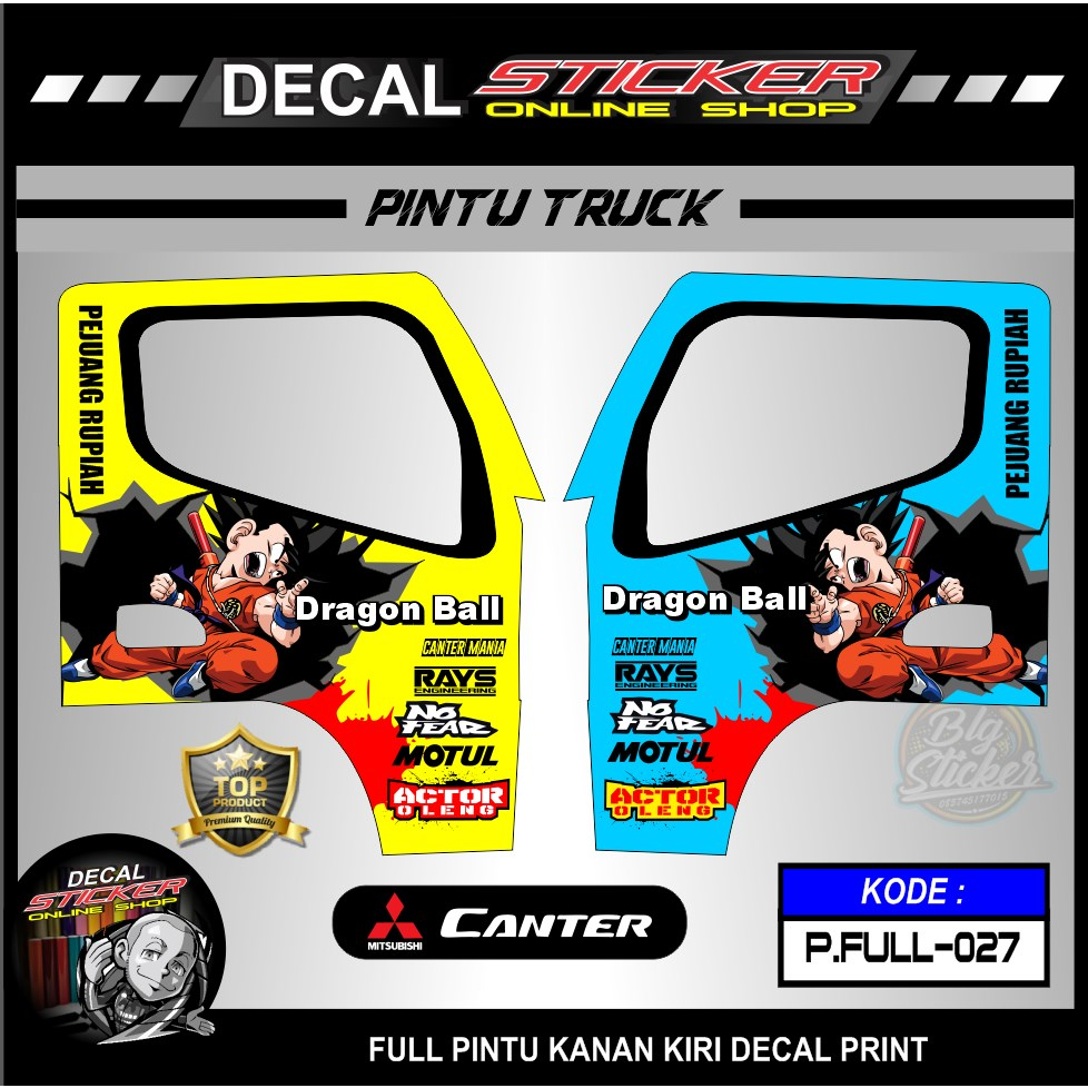 Jual Stiker Truk Canter Pintu Kabin Kanan Kiri Motif Terbaru Keren