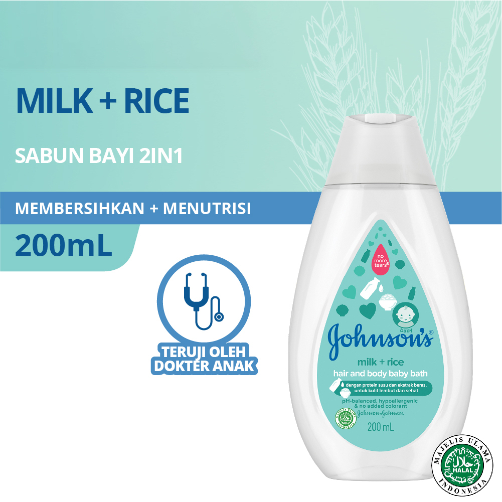 Jual Johnson S Baby Milk Rice Hair Body Baby Bath Ml Shopee