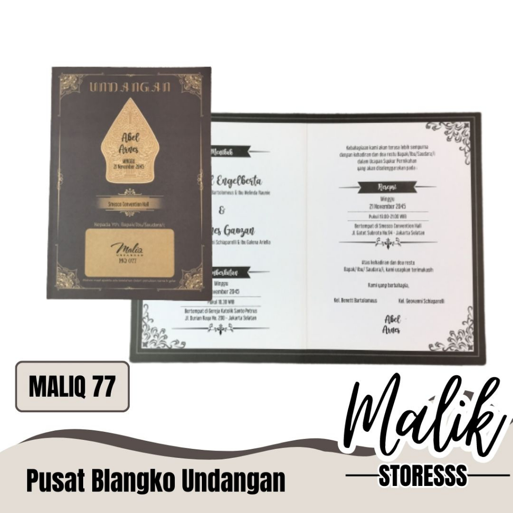 Jual Blangko Undangan Pernikahan Maliq 77 Harga Murah Shopee Indonesia