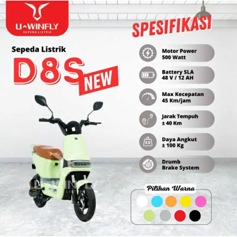 Jual Sepeda Listrik Uwinfly D8s SBOO Shopee Indonesia