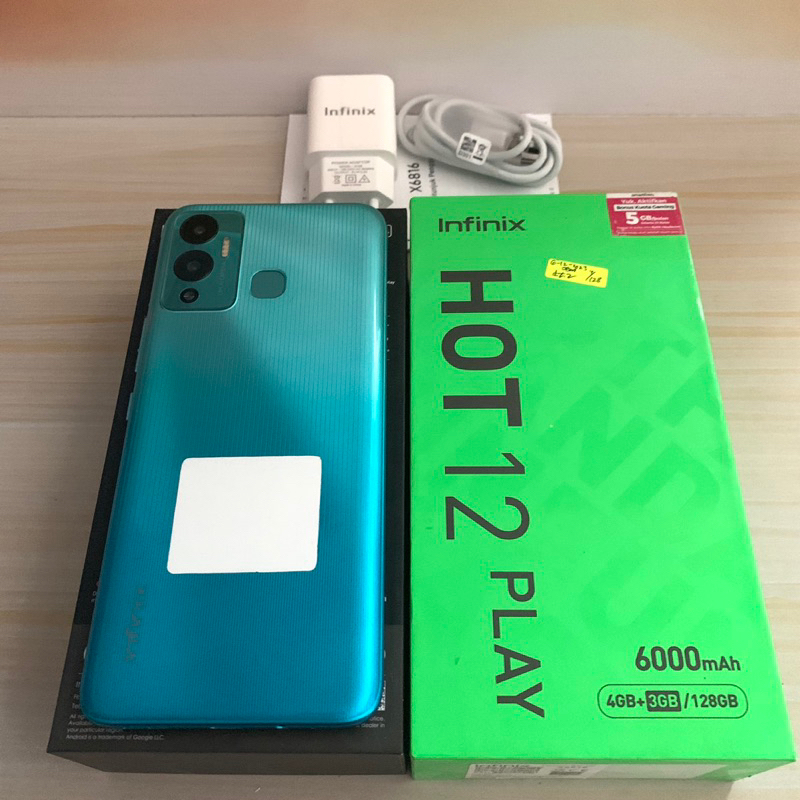 Jual Infinix Hot 12 Play Ram 4GB 128GB Bekas Fullset Resmi Second