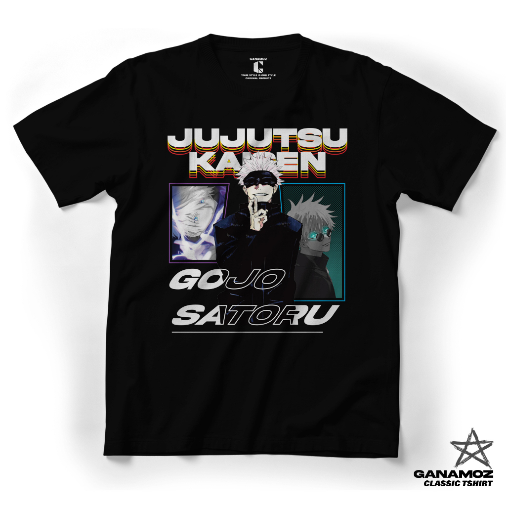 Jual Ganamoz Kaos Anime Jujutsu Kaisen Gojo Satoru Premium Classic T