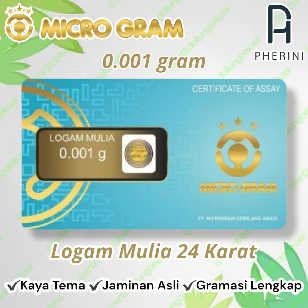 Jual Mini Gold Baby Gold Micro Gram 0 001gr 24 Karat Shopee Indonesia