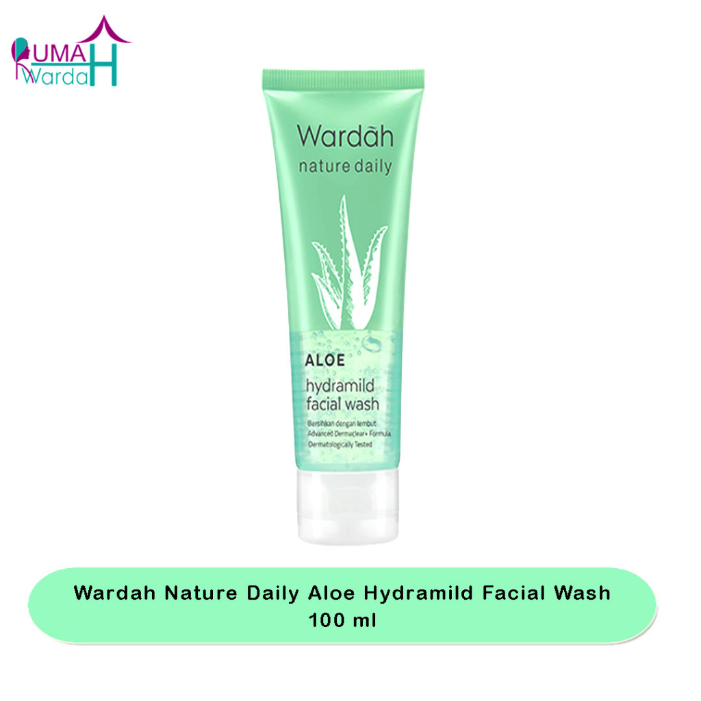 Jual Wardah Nature Daily Aloe Hydramild Facial Wash 100 Ml Gel