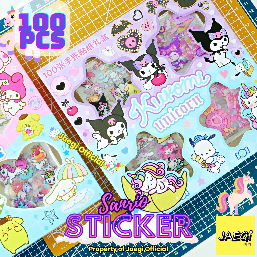 Jual Jaegi Premium Waterproof Books Sticker Sanrio Edition Lembar