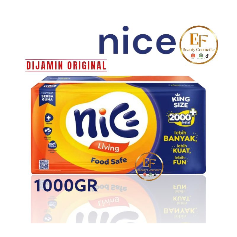 Jual NICE Facial Tissue 1000GR 2Ply 2000 Helai Tisu Wajah 1KG