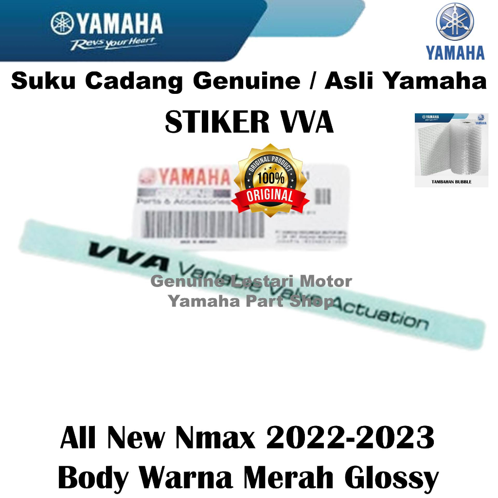 Jual Stiker Vva Logo Emblem Merah Glossy All New Nmax N Max