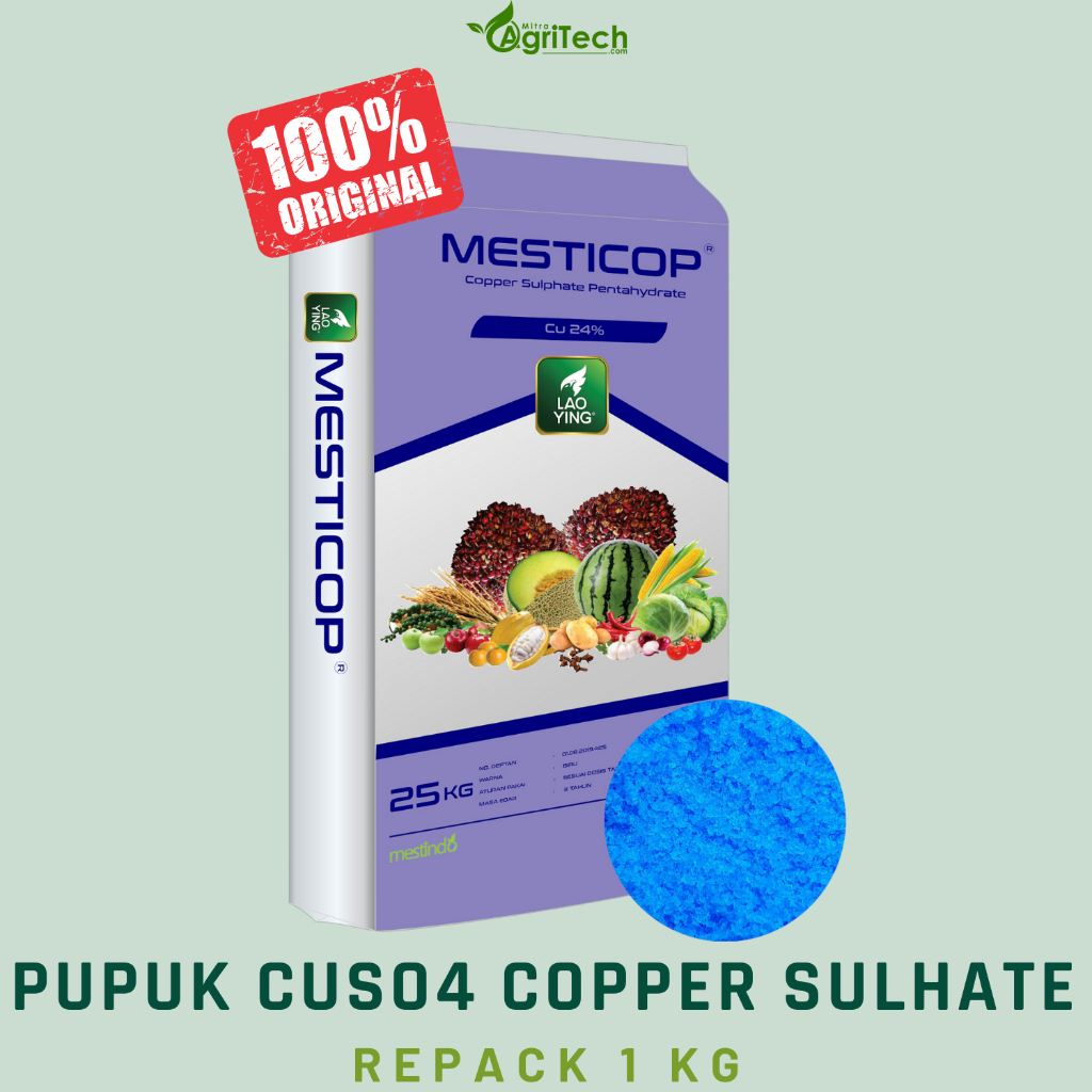 Jual Pupuk Cuso Chopper Sulfate Tembaga Sulfate Terusi Kemasan Repack