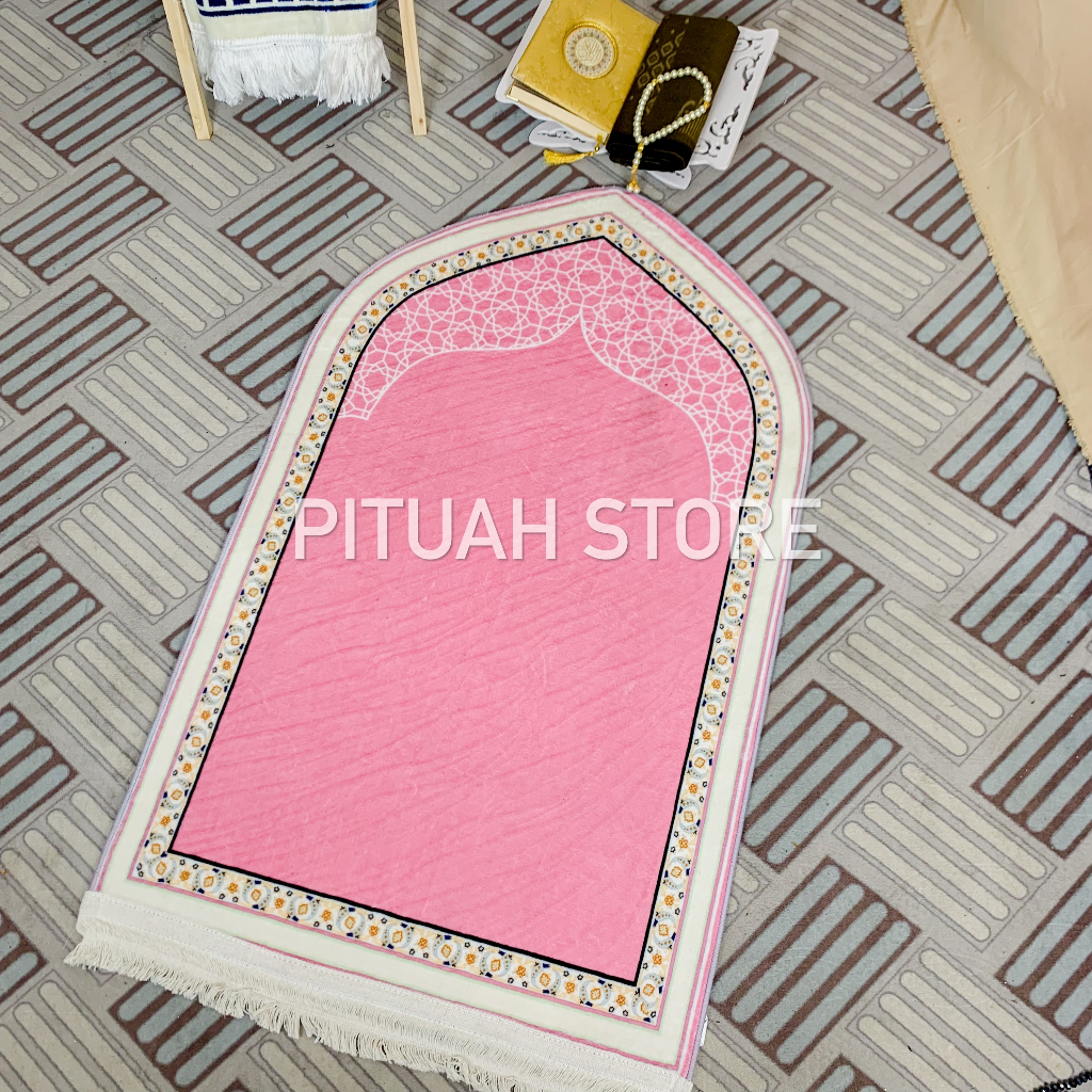 Jual Cod Sajadah Super Empuk Motif Kubah Lengkap Sejadah Tebal Lembut