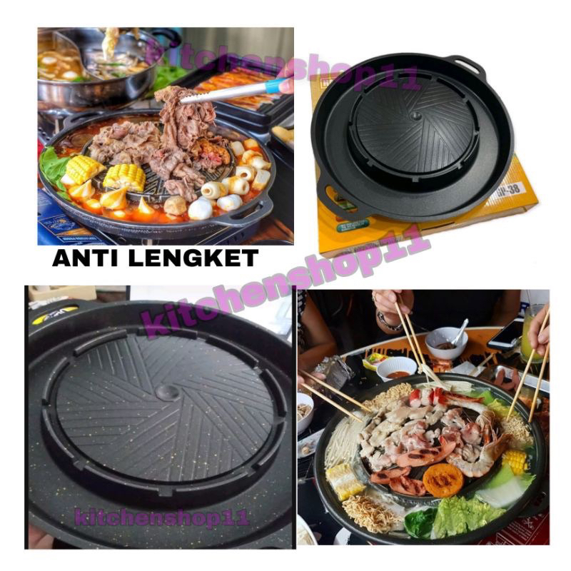 Jual Panggangan BBQ Grill Plate Bulgogi 2 Fungsi Panci Shabu