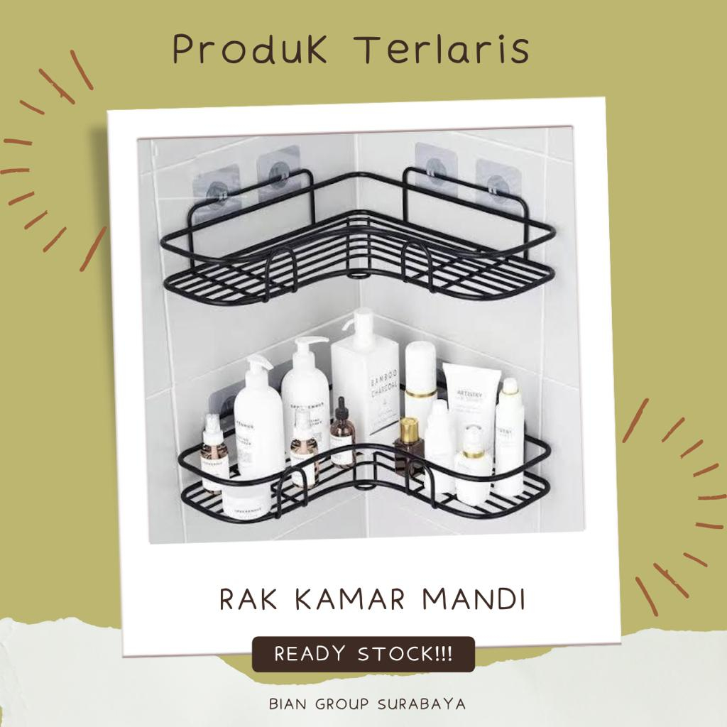 Jual Rak Sudut Kamar Mandi Tempel Dinding Keramik Rak Dapur Besi