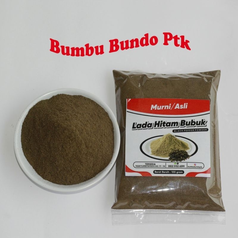 Jual Lada Hitam Bubuk Asli L Black Pepper Powder Shopee Indonesia