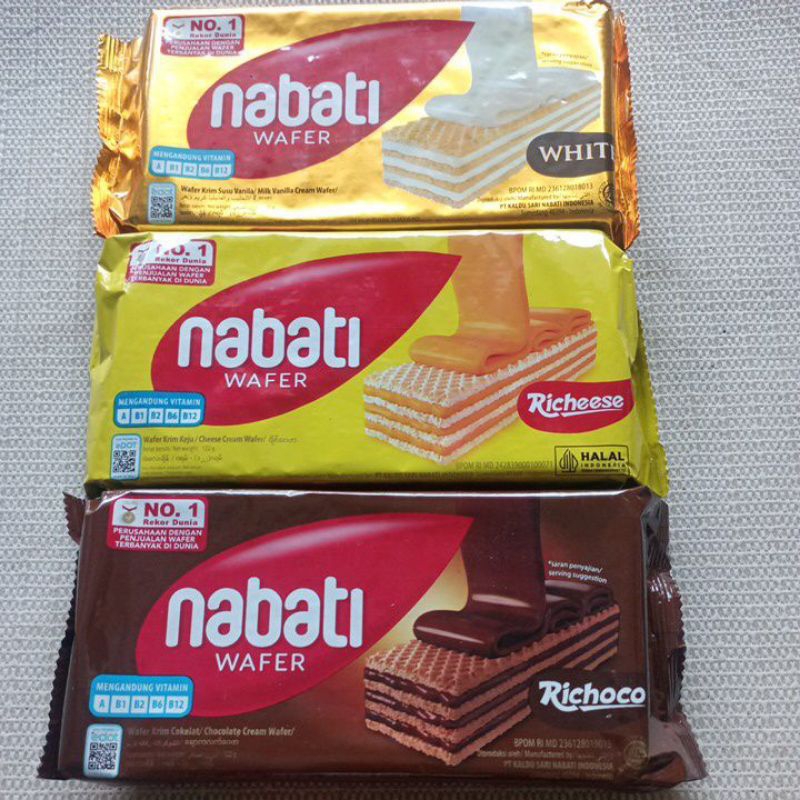 Jual Richese Nabati Wafer Krim Keju Chocolate Dan White G Shopee