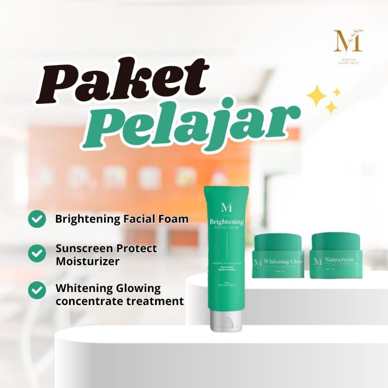 Jual Mayles Glow Skin Whitening Spf Paket Lengkap Paket Pelajar Dan