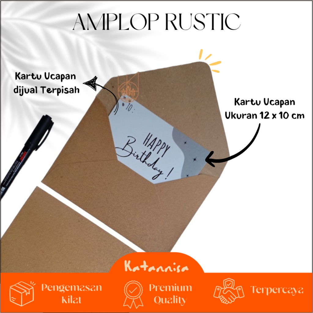 Jual KATANNISA AMPLOP RUSTIC AMPLOP KRAFT AMPLOP ESTETIKA AMPLOP KLASIK