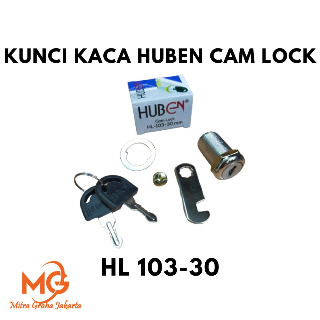 Jual Cam Lock Kunci Laci Kunci Lemari HUBEN HL 103 30mm MGJ