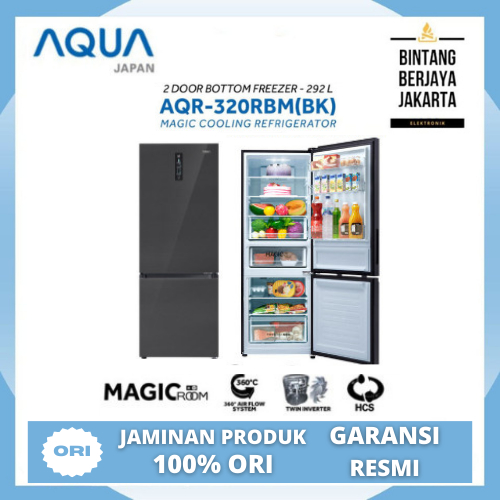 Jual Aqua Japan Kulkas Pintu Freezer Bawah Aqr Rbm Bk Shopee