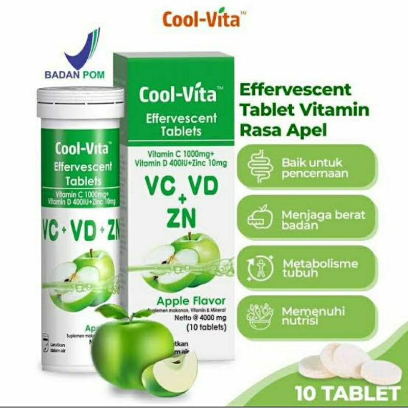 Jual CoolVita Effervescent Isi 10 2 Tablet Vitamin C1000 Vit C 1000