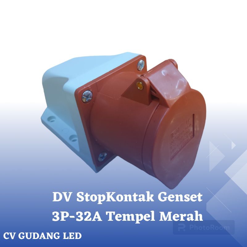 Jual Stop Kontak Genset 3P 32A Merah Tempel 124 DV Shopee Indonesia