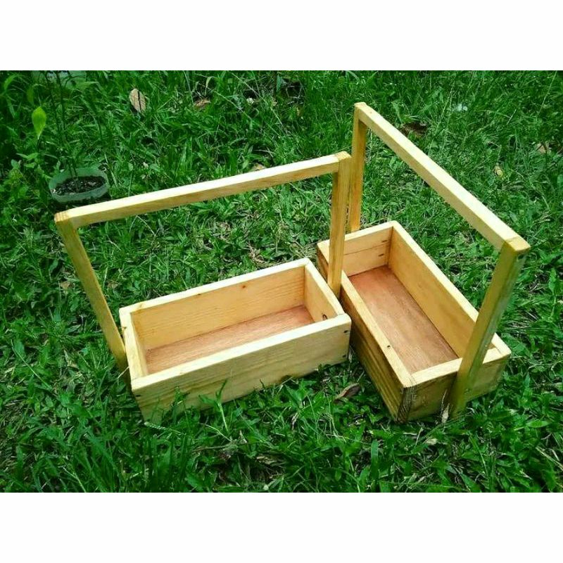 Jual Wooden Hampers X X Wooden Parcel Wooden Box Carier Gift Box