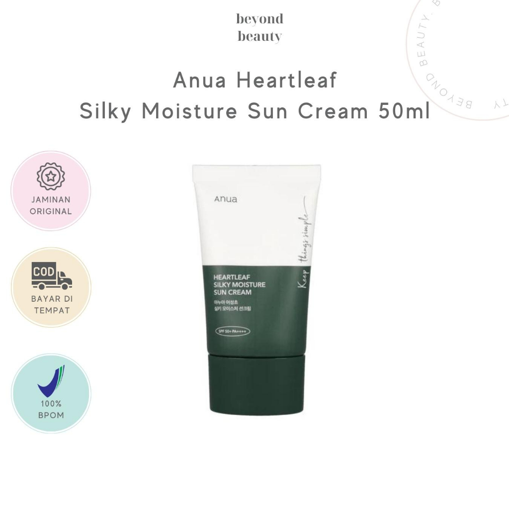 Jual Anua Heartleaf Silky Moisture Sun Cream Ml Shopee Indonesia