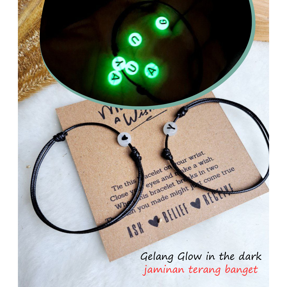 Jual Gelang Tali Glow In The Dark Gelang Tali Korea Gelang Menyala