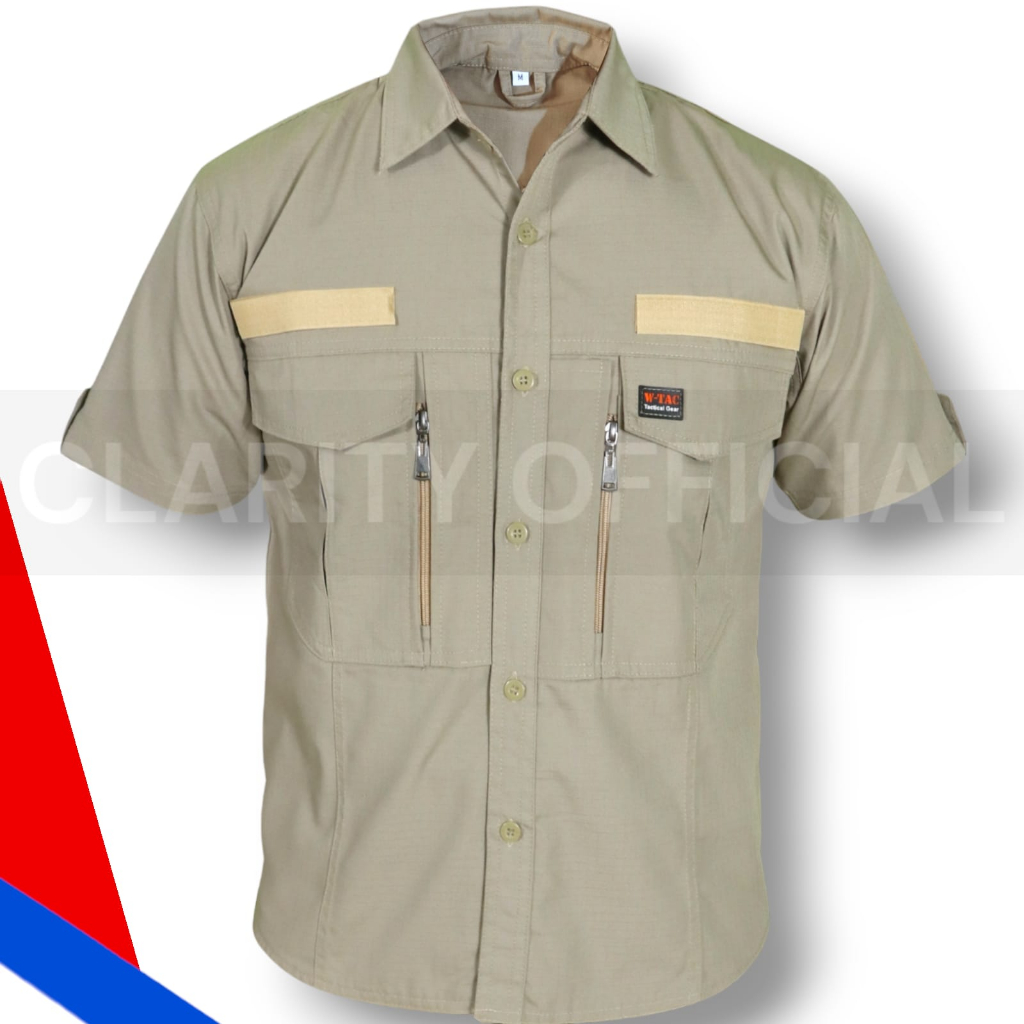 Jual Kemeja Tactical W Tac Lengan Pendek Baju Pdl Taktikal Lapangan