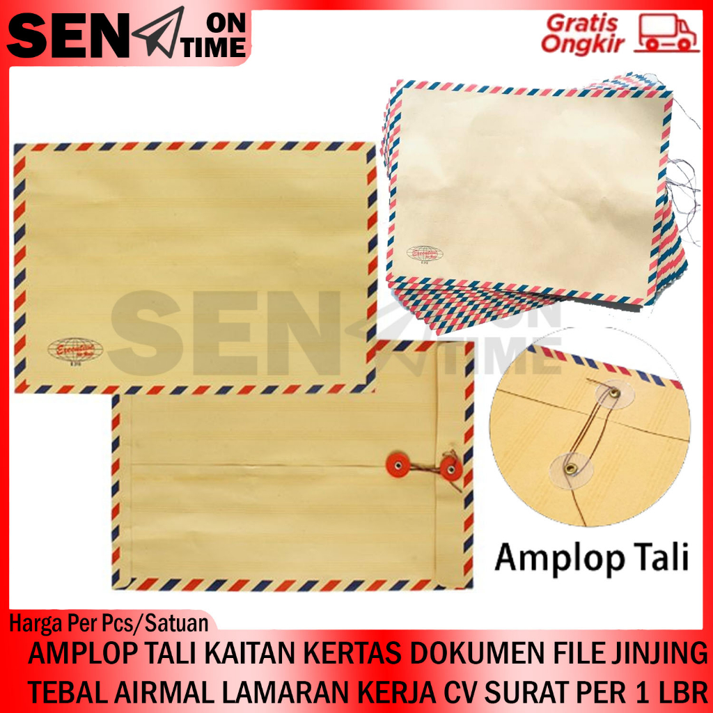 Jual Amplop Coklat 25 X 35 Cm Airmail Lamaran Kerja Ampelop Surat