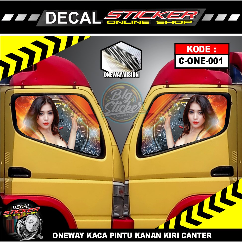 Jual One Way Kaca Samping Truk Canter Stiker One Way Bisa Custom