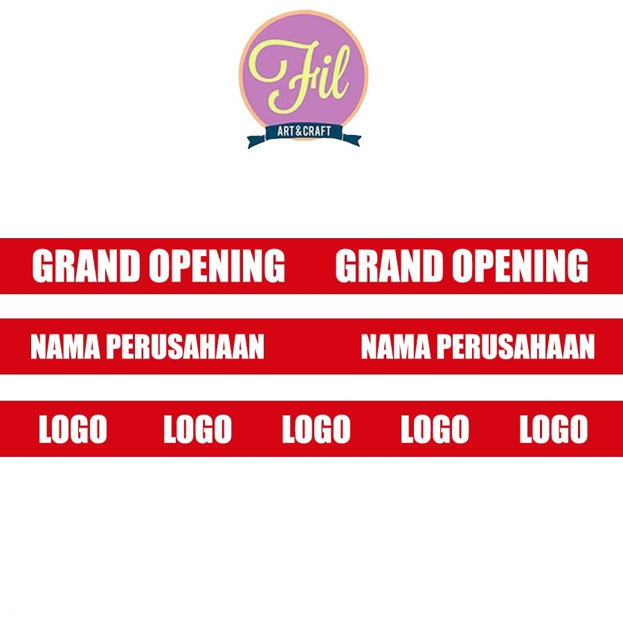 Jual Pita Peresmian Custom Gunting Pita Grand Opening Satin