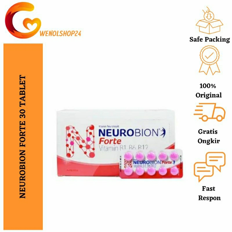 Jual Neurobion Forte 30 Tablet Merck Box Vitamin B12 Vitamin B6