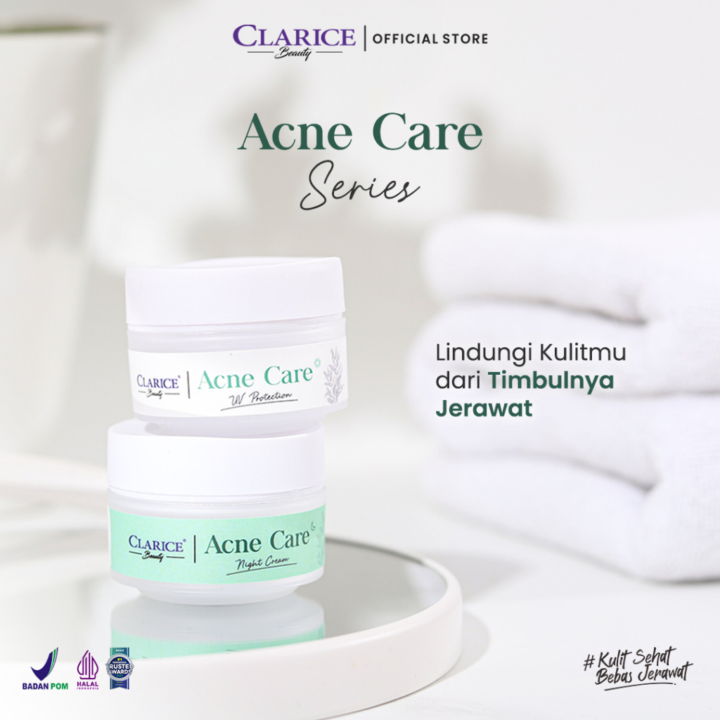 Jual Clarice Beauty Acne Care Series Paket Cream Acne Pagi Dan