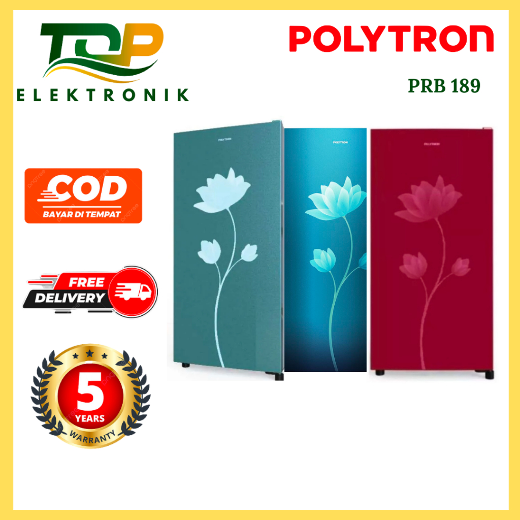 Jual Kulkas POLYTRON 1 Pintu PRB 189 B R 180 Liter Metal Door Semi