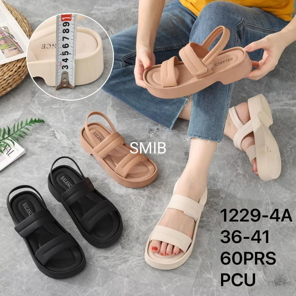 Jual Sandal Selop Wanita Karet Import BALANCE Motif Tali Polos Ban 2