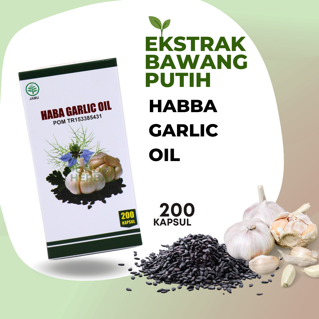 Jual HABBA GARLIC OIL 200 KAPSUL AL AFIAT Kapsul Bawang Putih Plus