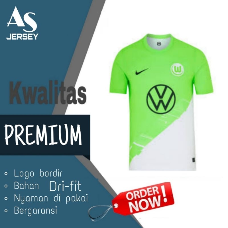 Jual Jersey Wolfsburg Home New Grade Ori Baju Sepak Bola Fans