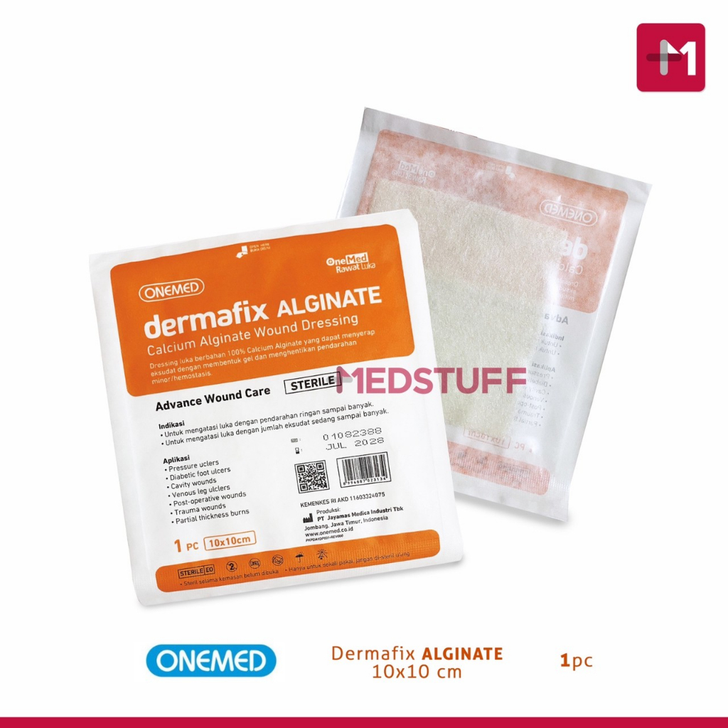 Jual Dermafix Alginate 10x10cm Wound Dressing Onemed Plester Luka