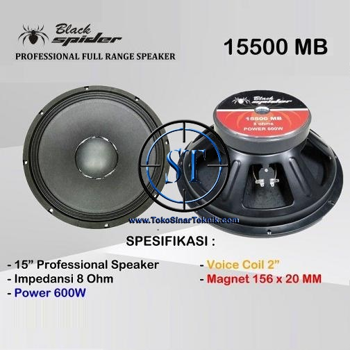 Jual Speaker Inch W Black Spider M Mb Original Power