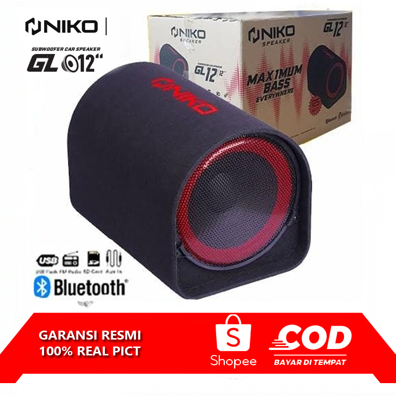 Jual Niko Gl Subwoofer Car Speaker Karaoke Bluetooth Usb